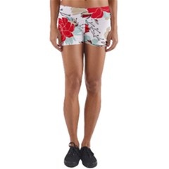 Floral Pattern  Yoga Shorts by Sobalvarro