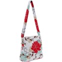 Floral pattern  Zipper Messenger Bag View1