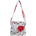Floral pattern  Zipper Messenger Bag View3