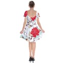 Floral pattern  Short Sleeve Bardot Dress View2