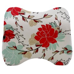 Floral Pattern  Velour Head Support Cushion by Sobalvarro