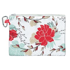 Floral Pattern  Canvas Cosmetic Bag (xl) by Sobalvarro