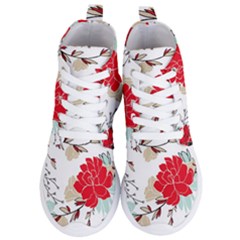 Floral Pattern  Women s Lightweight High Top Sneakers by Sobalvarro