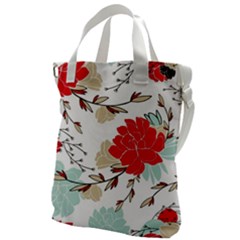 Floral Pattern  Canvas Messenger Bag by Sobalvarro