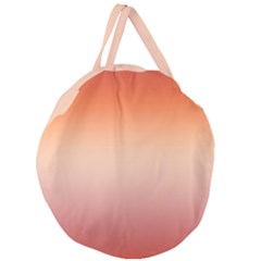 Vermilion Coral Sunset Gradient Ombre Giant Round Zipper Tote