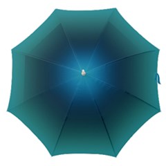 Blue Teal Green Gradient Ombre Colors Straight Umbrellas