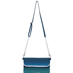 Blue Teal Green Gradient Ombre Colors Mini Crossbody Handbag by SpinnyChairDesigns