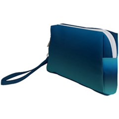 Blue Teal Green Gradient Ombre Colors Wristlet Pouch Bag (small) by SpinnyChairDesigns