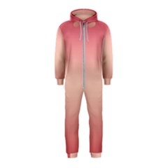 Pink Blush Gradient Ombre Colors Hooded Jumpsuit (kids) by SpinnyChairDesigns