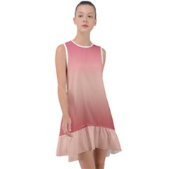 Pink Blush Gradient Ombre Colors Frill Swing Dress by SpinnyChairDesigns