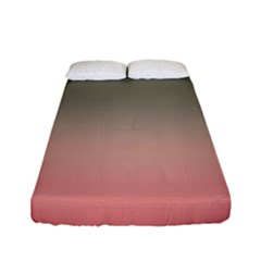 Tea Rose And Sage Gradient Ombre Colors Fitted Sheet (full/ Double Size) by SpinnyChairDesigns