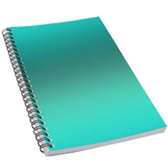 Teal Turquoise Green Gradient Ombre 5 5  X 8 5  Notebook by SpinnyChairDesigns