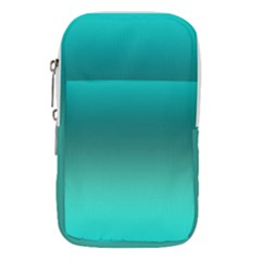 Teal Turquoise Green Gradient Ombre Waist Pouch (small) by SpinnyChairDesigns
