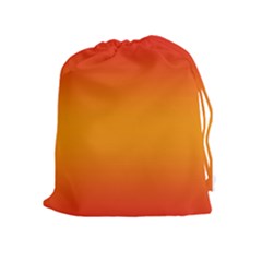Red Orange Gradient Ombre Colored Drawstring Pouch (xl) by SpinnyChairDesigns