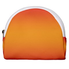 Red Orange Gradient Ombre Colored Horseshoe Style Canvas Pouch by SpinnyChairDesigns