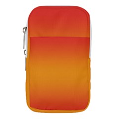 Red Orange Gradient Ombre Colored Waist Pouch (large) by SpinnyChairDesigns