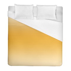 Saffron Yellow And Cream Gradient Ombre Color Duvet Cover (full/ Double Size) by SpinnyChairDesigns