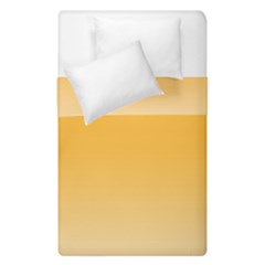 Saffron Yellow And Cream Gradient Ombre Color Duvet Cover Double Side (single Size) by SpinnyChairDesigns