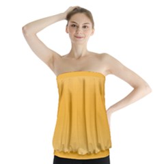 Saffron Yellow And Cream Gradient Ombre Color Strapless Top by SpinnyChairDesigns