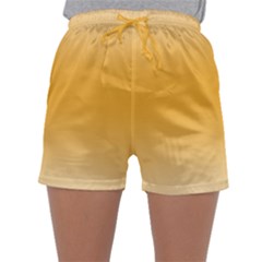 Saffron Yellow And Cream Gradient Ombre Color Sleepwear Shorts by SpinnyChairDesigns