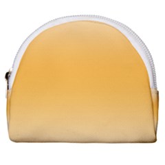 Saffron Yellow And Cream Gradient Ombre Color Horseshoe Style Canvas Pouch by SpinnyChairDesigns