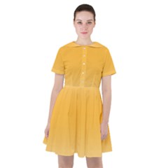 Saffron Yellow And Cream Gradient Ombre Color Sailor Dress by SpinnyChairDesigns