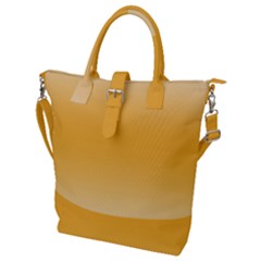 Saffron Yellow And Cream Gradient Ombre Color Buckle Top Tote Bag by SpinnyChairDesigns