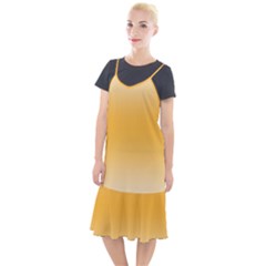 Saffron Yellow And Cream Gradient Ombre Color Camis Fishtail Dress by SpinnyChairDesigns
