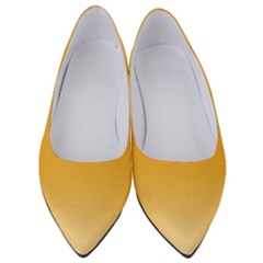 Saffron Yellow And Cream Gradient Ombre Color Women s Low Heels by SpinnyChairDesigns