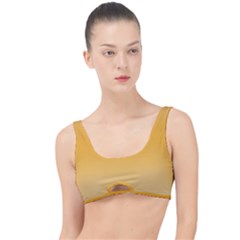 Saffron Yellow And Cream Gradient Ombre Color The Little Details Bikini Top by SpinnyChairDesigns