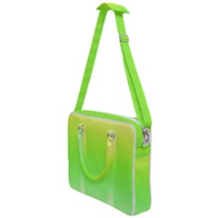 Lemon Yellow And Lime Green Gradient Ombre Color Cross Body Office Bag by SpinnyChairDesigns