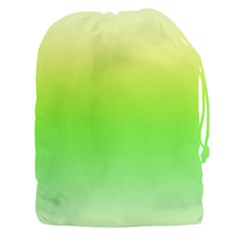Lemon Yellow And Lime Green Gradient Ombre Color Drawstring Pouch (3xl) by SpinnyChairDesigns