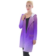 Plum And Violet Purple Gradient Ombre Color Hooded Pocket Cardigan by SpinnyChairDesigns