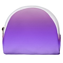 Plum And Violet Purple Gradient Ombre Color Horseshoe Style Canvas Pouch by SpinnyChairDesigns