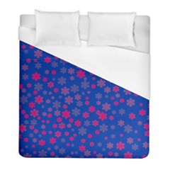 Bisexual Pride Tiny Scattered Flowers Pattern Duvet Cover (full/ Double Size)