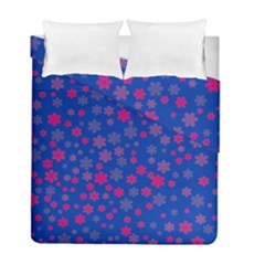 Bisexual Pride Tiny Scattered Flowers Pattern Duvet Cover Double Side (full/ Double Size)