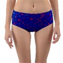 Bisexual Pride Tiny Scattered Flowers Pattern Reversible Mid-Waist Bikini Bottoms View1