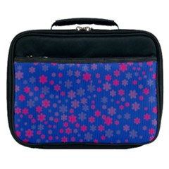Bisexual Pride Tiny Scattered Flowers Pattern Lunch Bag by VernenInk