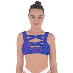 Bisexual Pride Tiny Scattered Flowers Pattern Bandaged Up Bikini Top by VernenInk