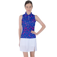 Bisexual Pride Tiny Scattered Flowers Pattern Women s Sleeveless Polo Tee by VernenInk