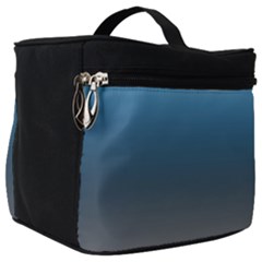 Sky Blue And Grey Color Gradient Ombre Make Up Travel Bag (big) by SpinnyChairDesigns