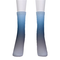 Sky Blue And Grey Color Gradient Ombre Men s Crew Socks