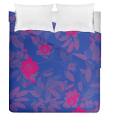 Bi Floral-pattern-background-1308 Duvet Cover Double Side (Queen Size)