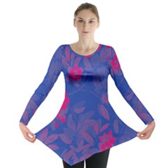 Bi Floral-pattern-background-1308 Long Sleeve Tunic 