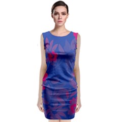 Bi Floral-pattern-background-1308 Sleeveless Velvet Midi Dress