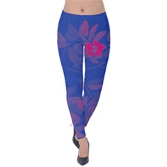 Bi Floral-pattern-background-1308 Velvet Leggings