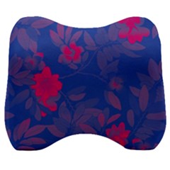 Bi Floral-pattern-background-1308 Velour Head Support Cushion by VernenInk