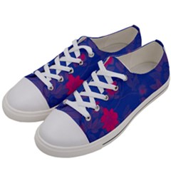 Bi Floral-pattern-background-1308 Women s Low Top Canvas Sneakers