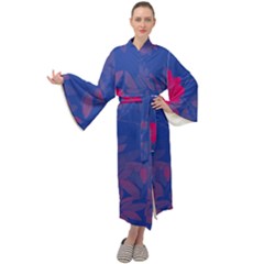 Bi Floral-pattern-background-1308 Maxi Velour Kimono