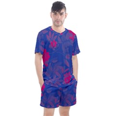 Bi Floral-pattern-background-1308 Men s Mesh Tee and Shorts Set